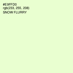 #E9FFD0 - Snow Flurry Color Image